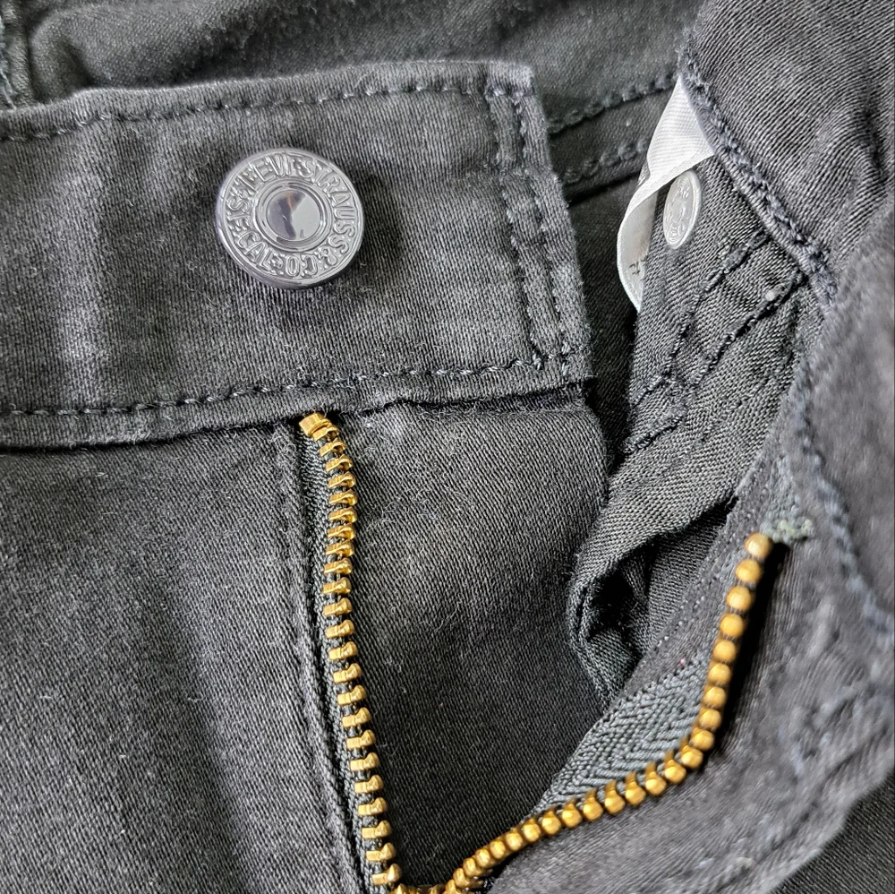 Levi's Black 711 Mid-Rise 4-Way Stretch Skinny Jeans Size 25R